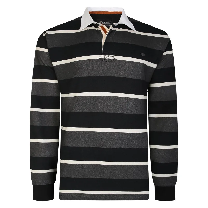 Deal of the Week KAM Men's KBS 5479 Long Sleeve Striped Rugby Polo in 2 Colours, 2XL to 8XL Deal of the Week KAM Men's KBS 5479 Long Sleeve Striped Rugby Polo in 2 Colours, 2XL to 8XL