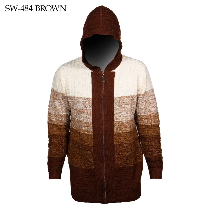 Price Buster L/S Full Zip Hooded Tone Down Sweater