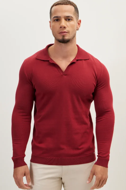 Take Action Johnny Polo Sweater - Burgundy