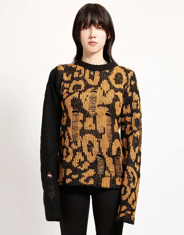Today’s Special RAG SWEATER LEOPARD