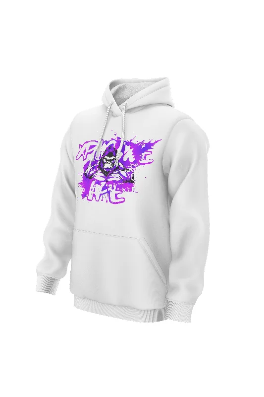 New Deals XAPE Splatter Graffiti V1 Hoodie - White