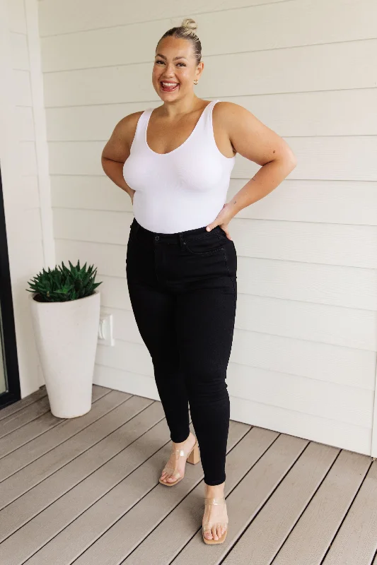 Weekend Savings Delight Judy Blue Audrey High Rise Control Top Classic Skinny Jeans in Black