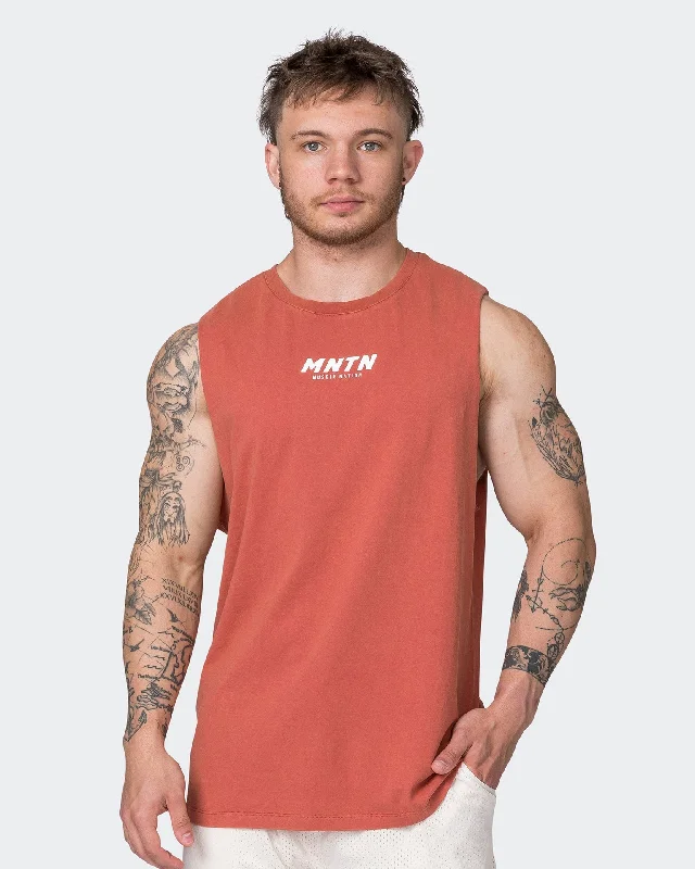 Weekend Special MNTN Vintage Tank - Washed Dusty Red