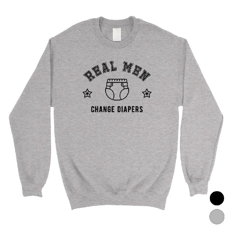 Weekend Bargains to Grab Real Men Change Diapers Mens/Unisex Fleece Sweatshirt Hilarious Dad Weekend Bargains to Grab Real Men Change Diapers Mens/Unisex Fleece Sweatshirt Hilarious Dad