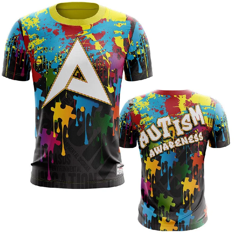 Year-End Sale Anarchy Bat Company Short Sleeve Shirt - Autism Awareness