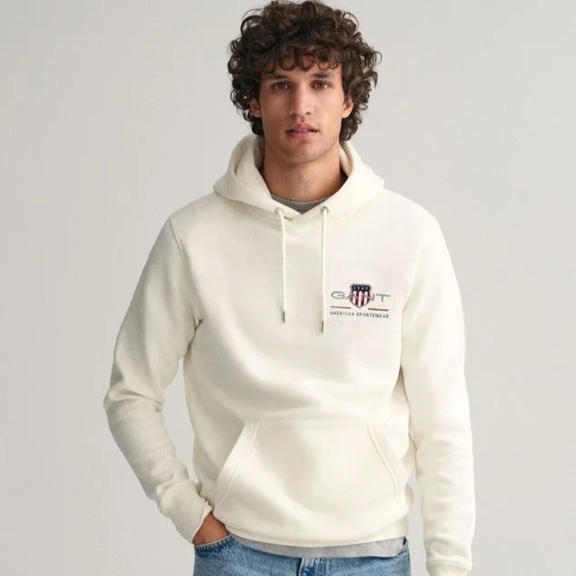 Act Fast Archive Shield Hoodie - Eggshell