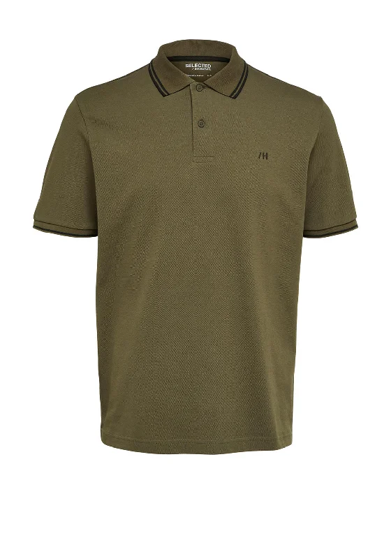 Inventory Reduction Selected Homme Dante Sport Polo Shirt, Burnt Olive