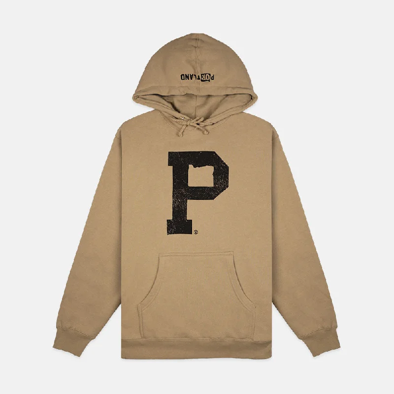 Discount Extravaganza Soft-Blend "P" Hoodie - Sandstone
