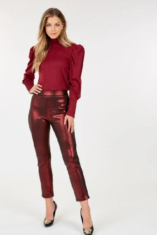 Steals and Deals Animal Skin Vinyl Ankle Pants
