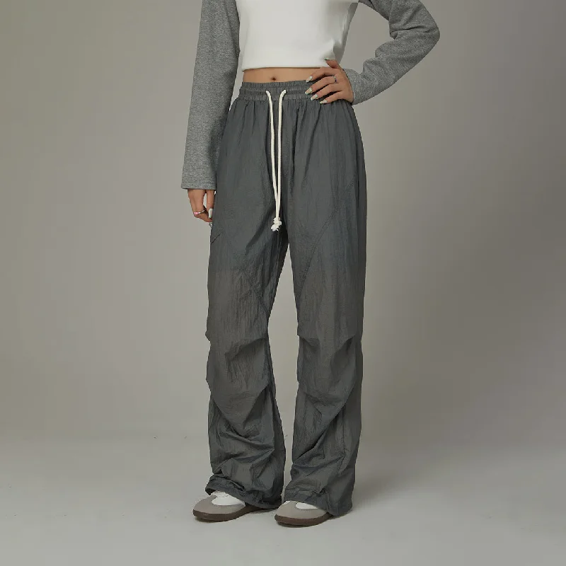 Super Discount Elastic Waist String Wide Pants