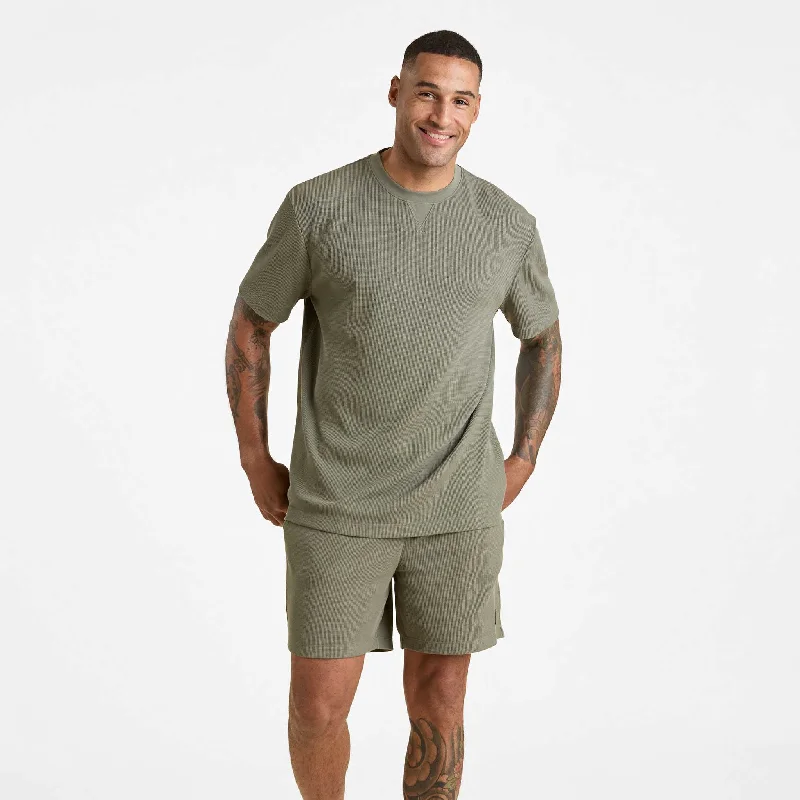 Low Cost Waffle T-Shirt | Olive