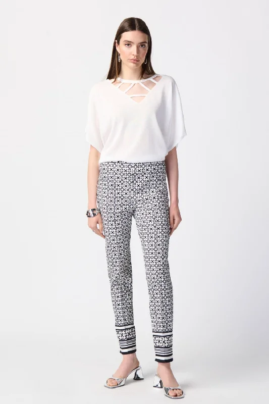 Weekend Bargains to Enjoy Joseph Ribkoff Pant 241186 Vanilla/Black