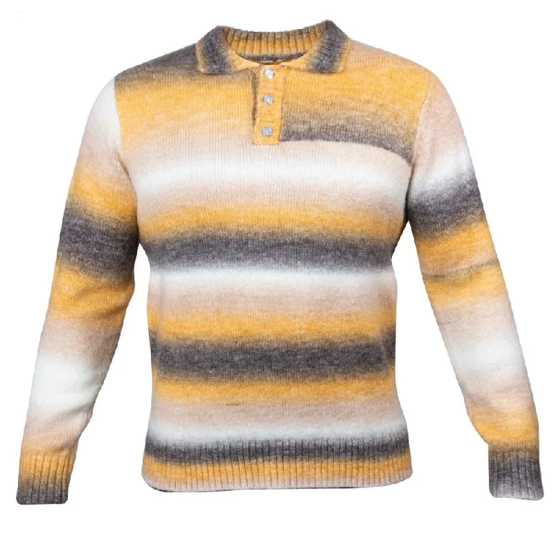 Daily Specials Striped Luxury Polo-Gold