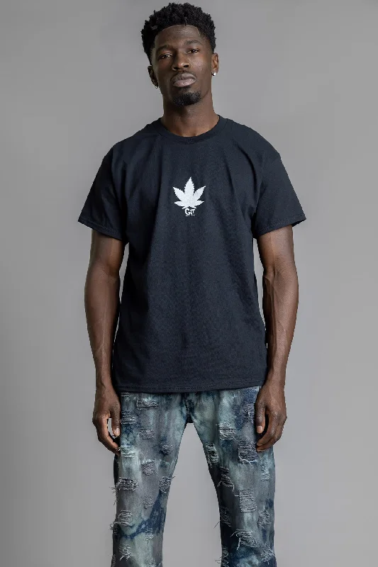 Crazy Deals 男士 BLK N WHITE CNT GANJA T 恤