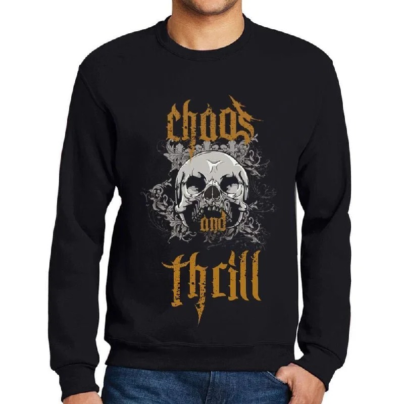 Savings Galore Ultrabasic - Homme Imprimé Graphique Sweat-Shirt Chaos and Thrill Noir Profond Savings Galore Ultrabasic - Homme Imprimé Graphique Sweat-Shirt Chaos and Thrill Noir Profond