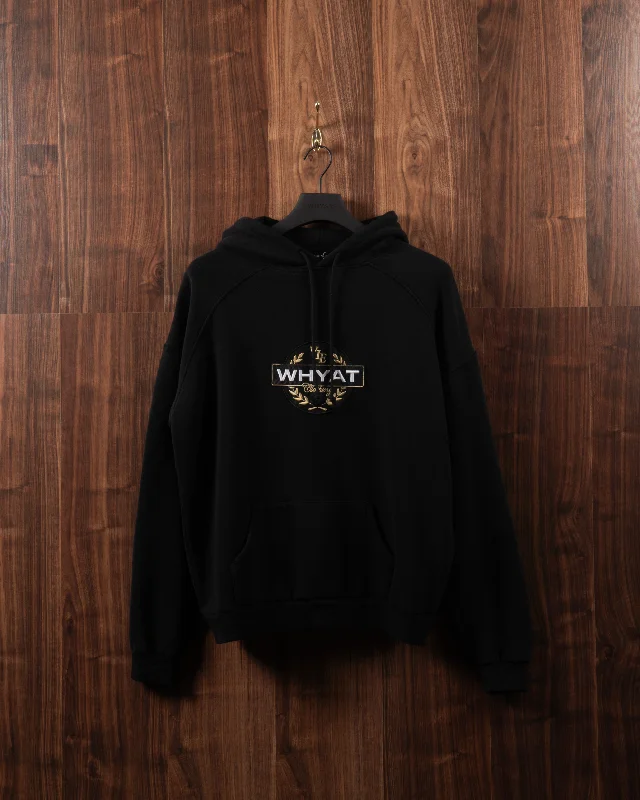 Early Bird Discount WHYAT HOODIE PATCH LOGO -BLACK