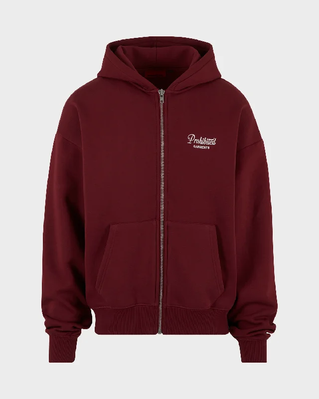 Special Promotion PB Garment Zip-Hoodie Bordeaux
