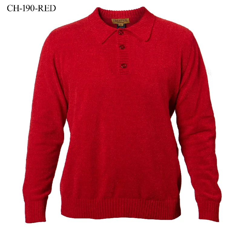 Deal Zone L/S Solid Polo Sweater