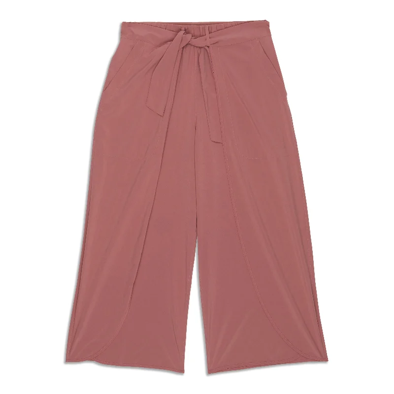 Super Bargain Wrap Front Wide-Leg High Rise Crop "24 - Resale