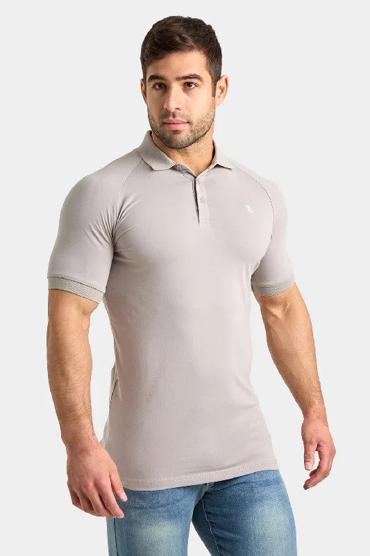 Clearance Event Athletic Fit Polo Shirt in Concrete Grey