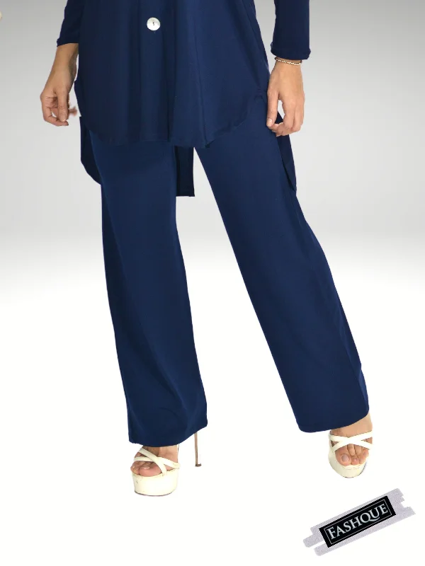 Top Pick FASHQUE - Mid Rise Straight Leg Pull-on Palazzo - P015