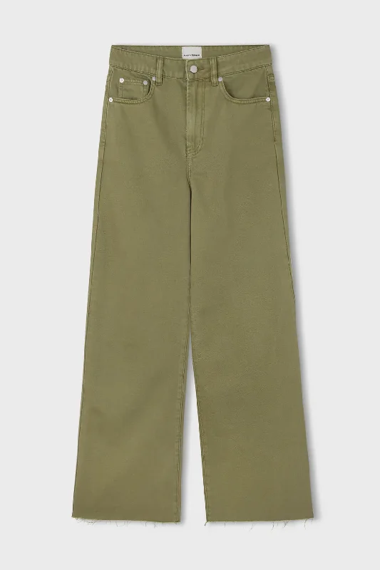 Weekend Deals That Impress Khaki Recycled Cotton Straight Leg Jean