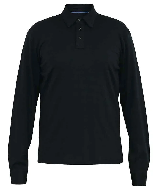 Price Meltdown D555 Men's PRESTON-Long Sleeve Jersey Polo With Adjustable Cuff in Black, 3XL to 6XL Price Meltdown D555 Men's PRESTON-Long Sleeve Jersey Polo With Adjustable Cuff in Black, 3XL to 6XL
