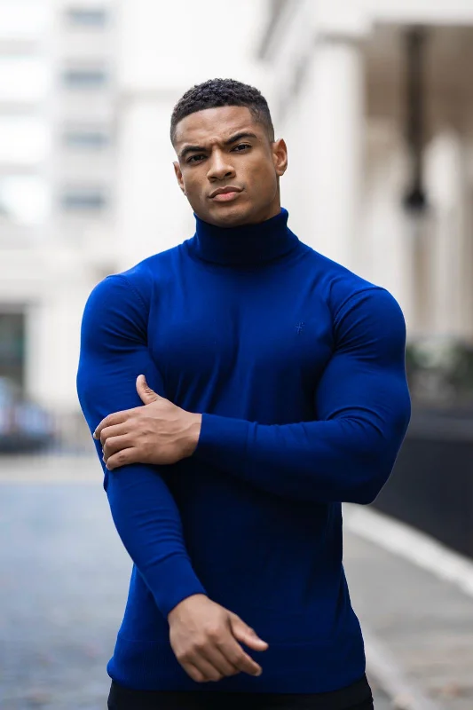 Reduced Rates Father Sons Classic Navy Roll Neck Knitted Jumper (Navy Emblem) - FSH349 Reduced Rates Father Sons Classic Navy Roll Neck Knitted Jumper (Navy Emblem) - FSH349