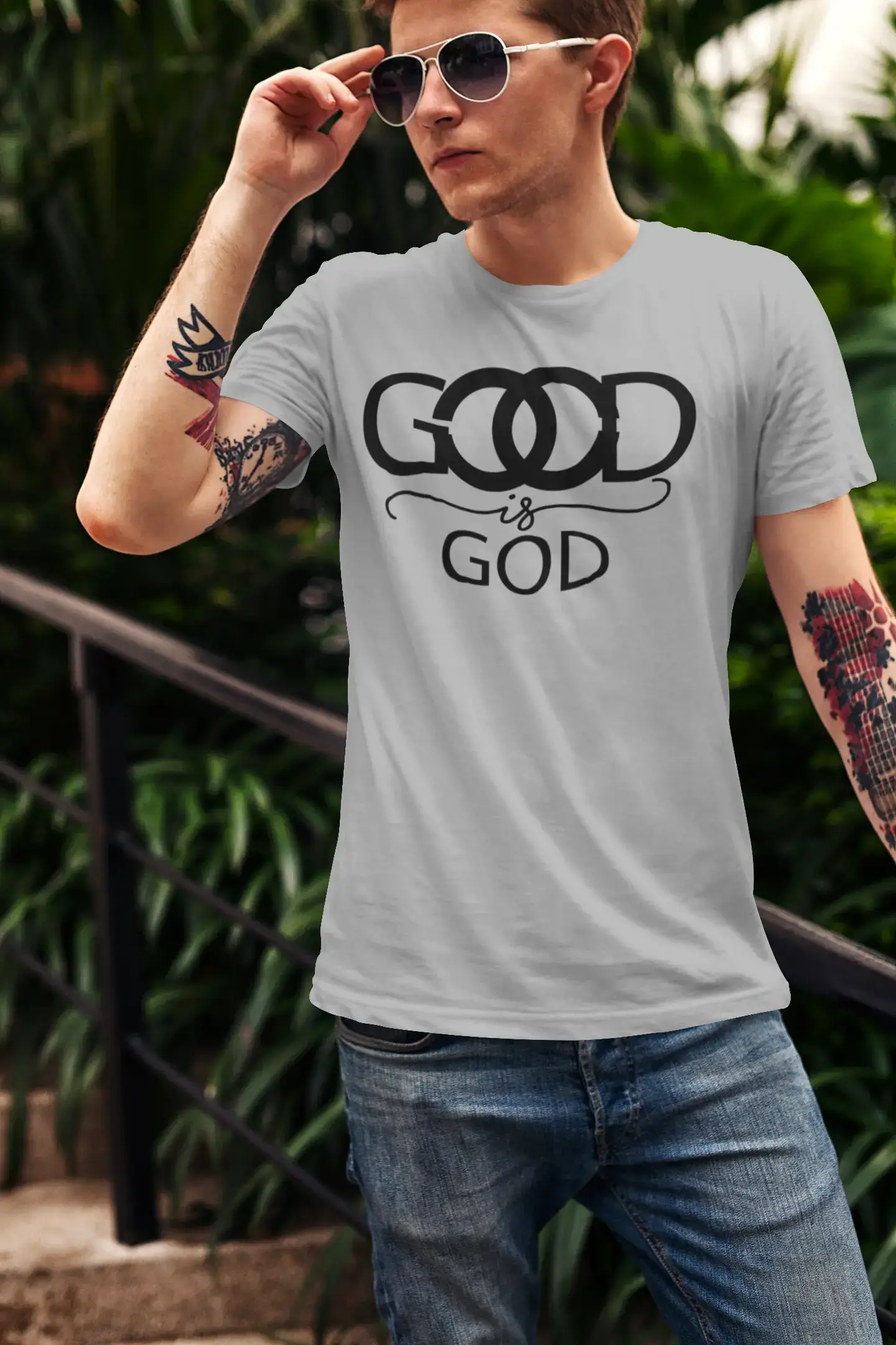 Holiday Sale ULTRABASIC Men's T-Shirt Good is God - Bible Christian Religious Shirt