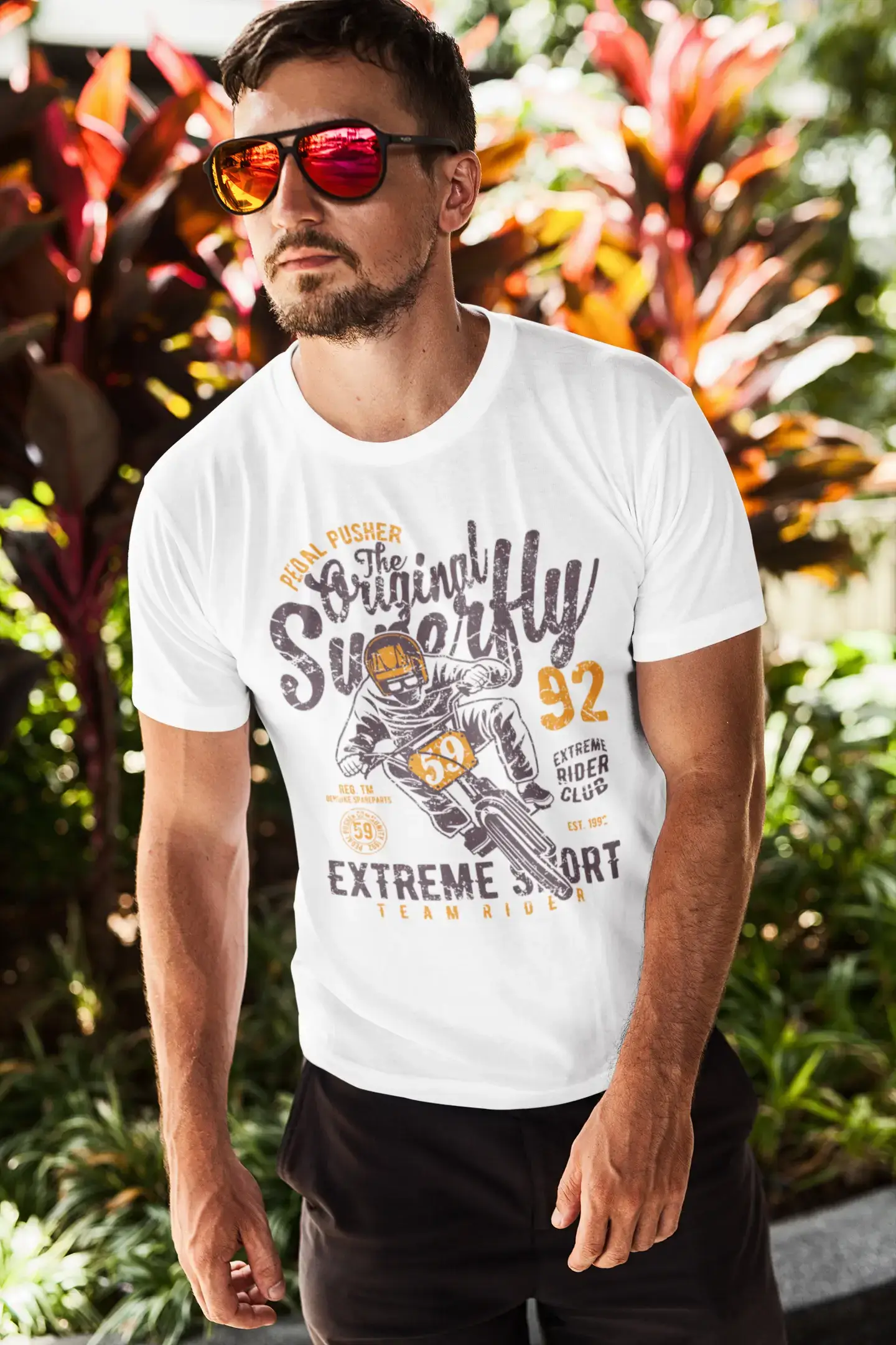 Can't Miss ULTRABASIC Men's T-Shirt Pedal Pusher Original Super Fly - Rider Club Tee Shirt