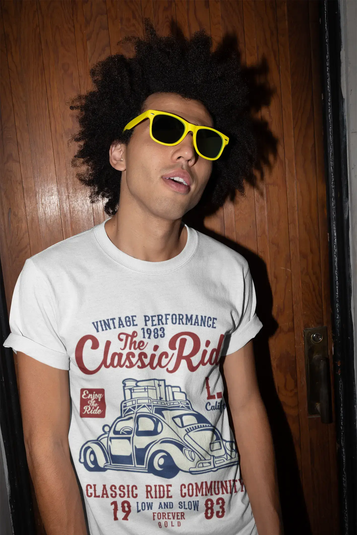 Now Available ULTRABASIC Men's Graphic T-Shirt Vintage Performance 1983 - The Classic Ride
