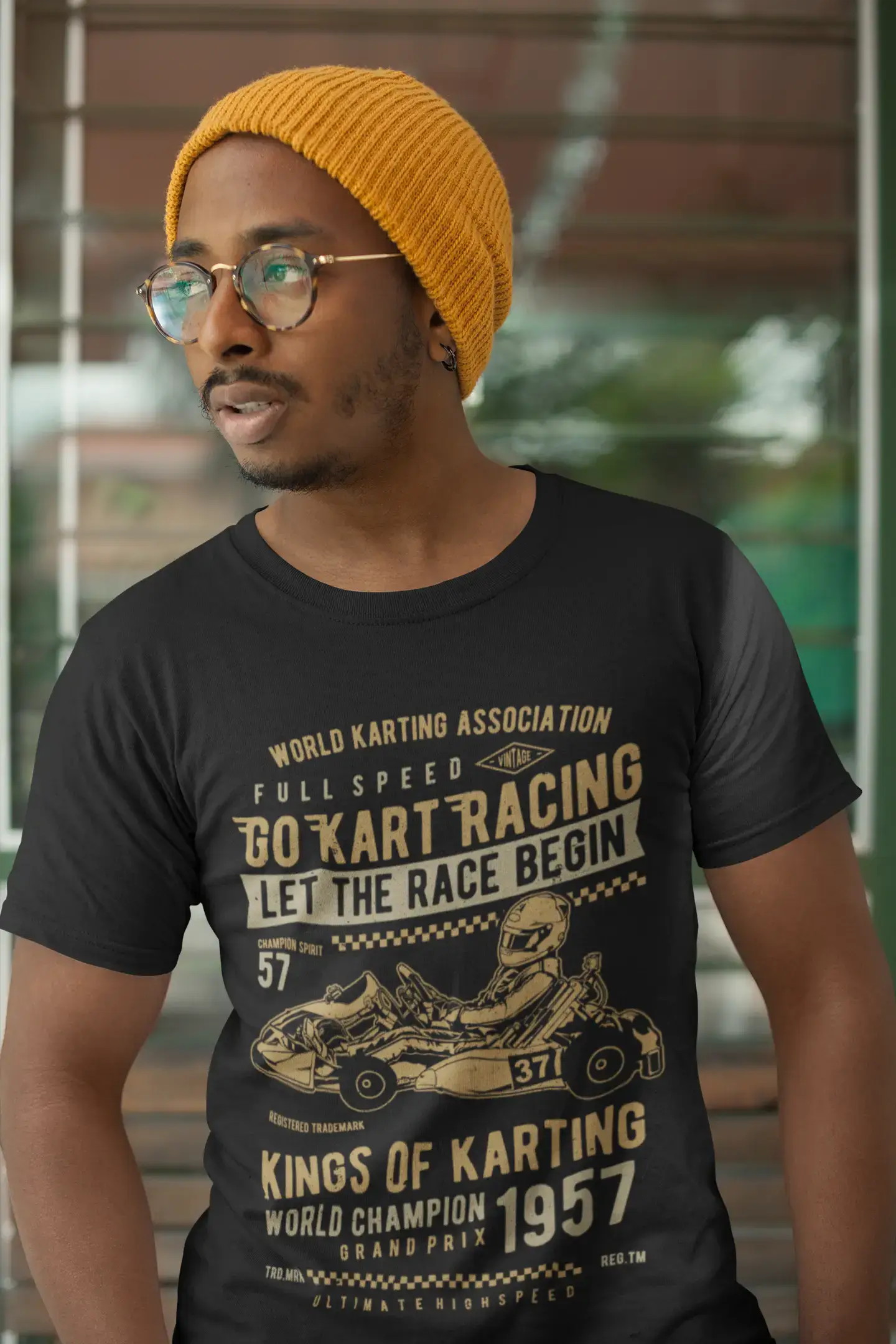 Weekend Shopping Bliss ULTRABASIC Men's Graphic T-Shirt Go Kart Racing - Kings of Karting Racer Tee Shirt