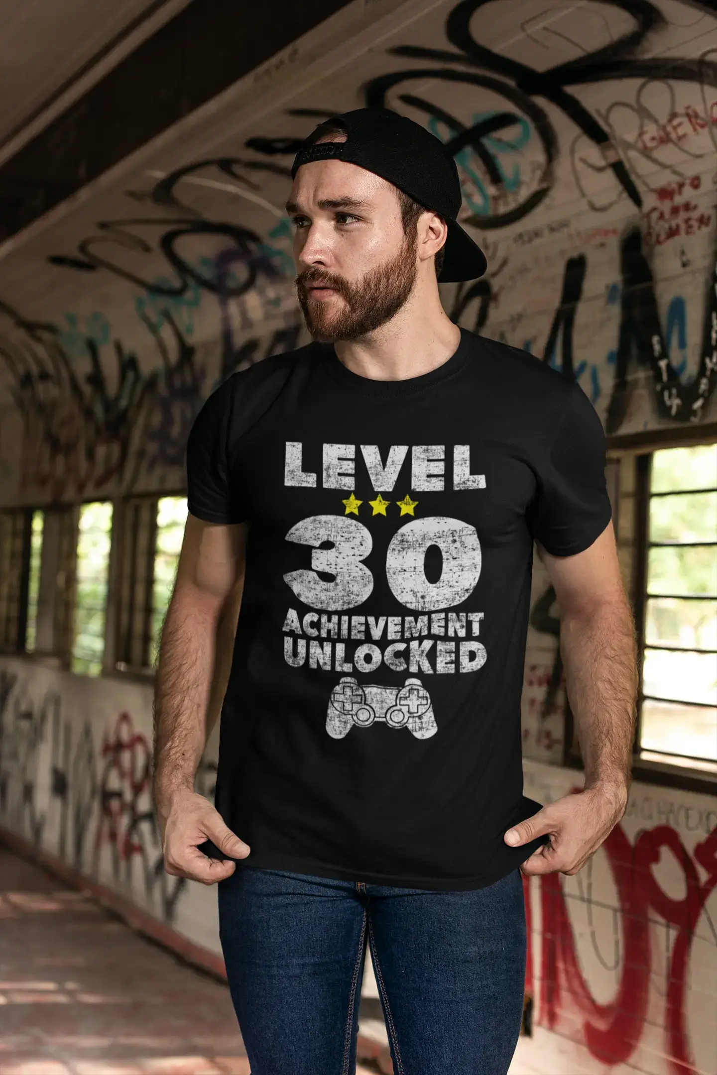 Buy Today ULTRABASIC Men's T-Shirt Level 30 Achievement Unlocked - 30th Birthday Gift Tee Shirt