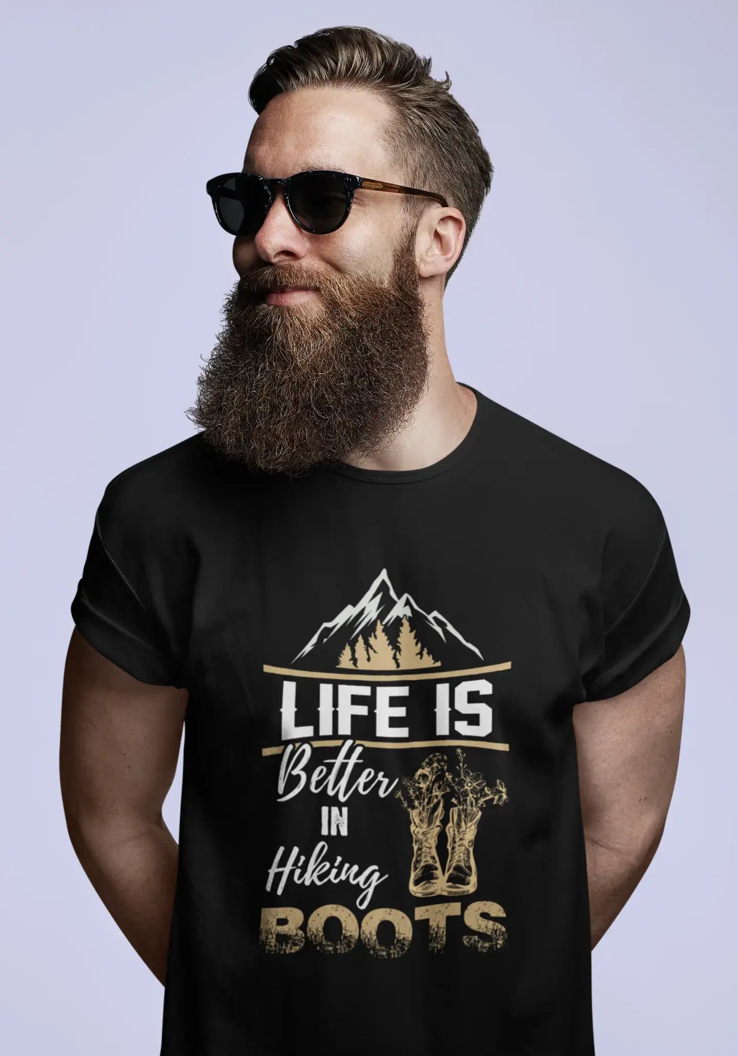 Early Access ULTRABASIC Men's T-Shirt Life is Better in Hiking Boots - Mountain Hiker Tee Shirt