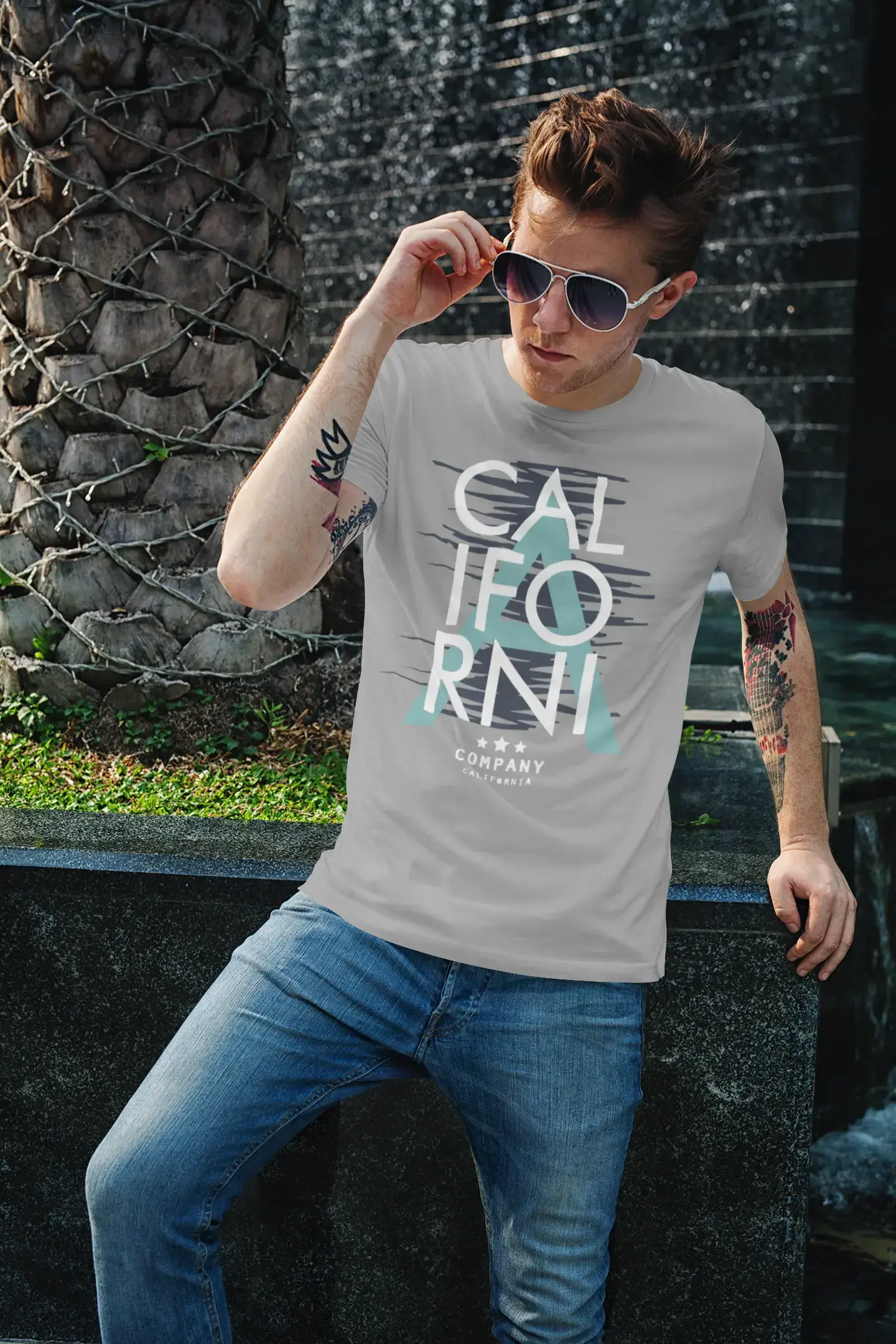 Major Deal ULTRABASIC Men's Novelty T-Shirt California Company Tee Shirt