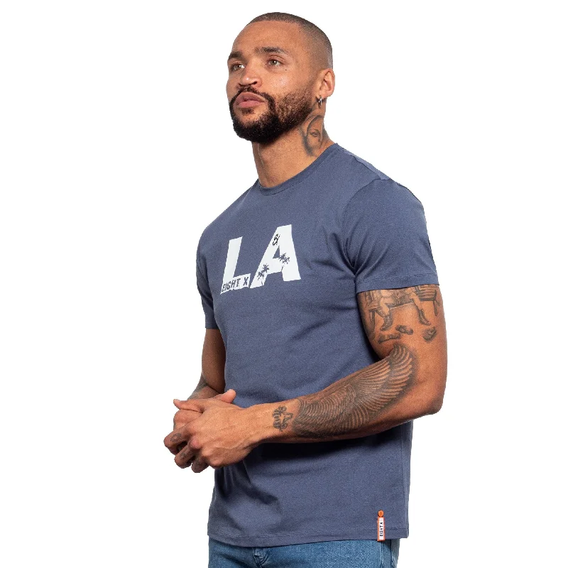 Super Deal A Day in LA Graphic T-Shirt - Blue