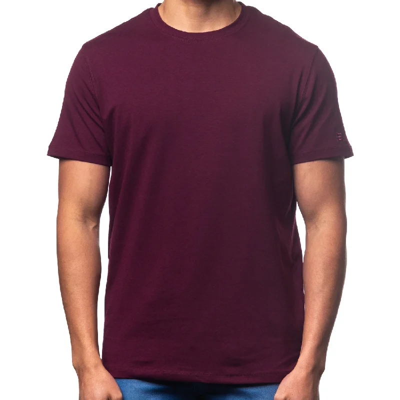 Unbeatable Prices Essential Crew Neck T-Shirt - Burgundy
