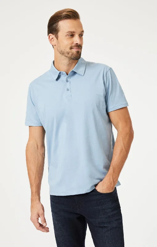 Big Savings BASIC POLO SHIRT IN FADED DENIM