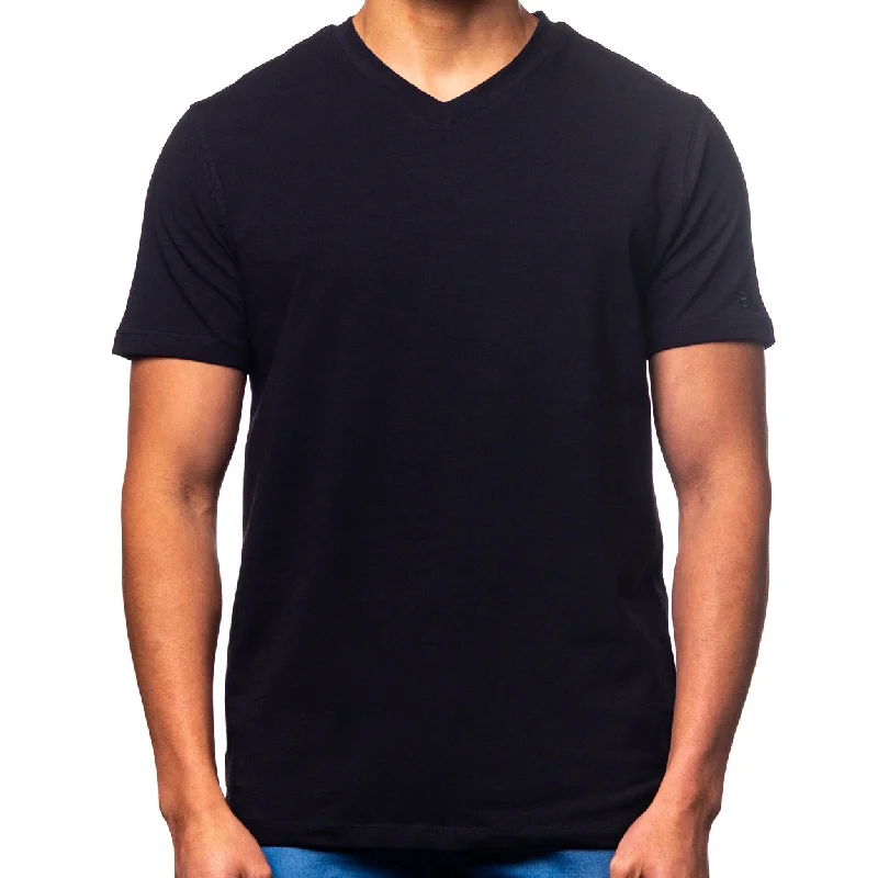 Take Advantage Essential V Neck T-Shirt - Black