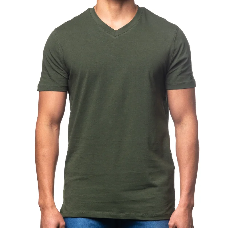 Today's Deal Essential V Neck T-Shirt - Olive