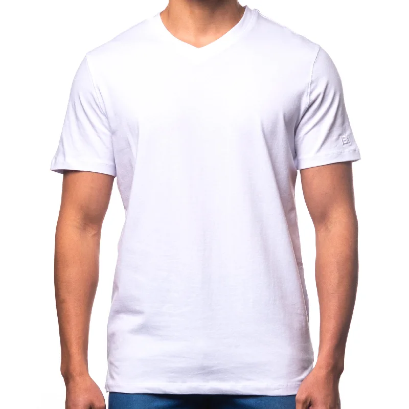 Time-Limited Offer Essential V Neck T-Shirt - White