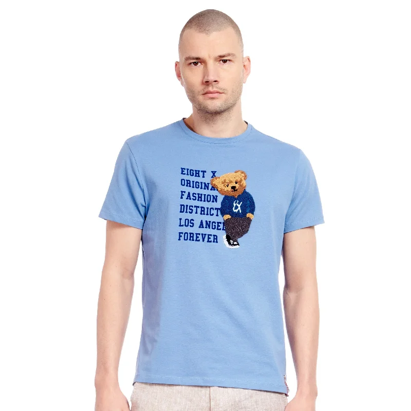 Special Promotion Bear Origins 3D Graphic T-Shirt - Blue