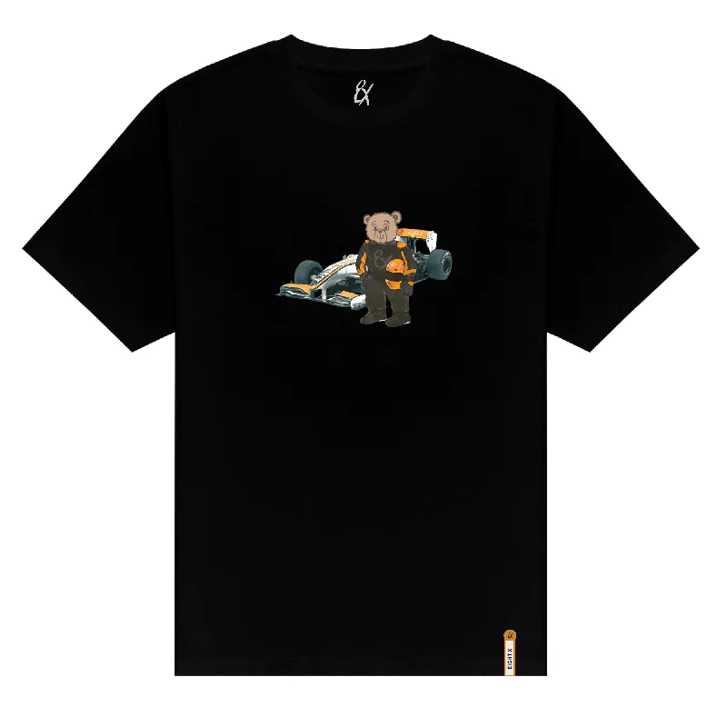 Deal Zone Bear Turismo Graphic T-Shirt - Black