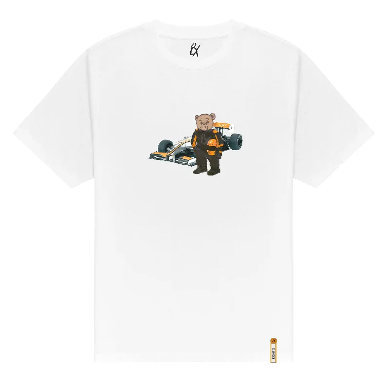 Bargain Bin Bear Turismo Graphic T-Shirt - White