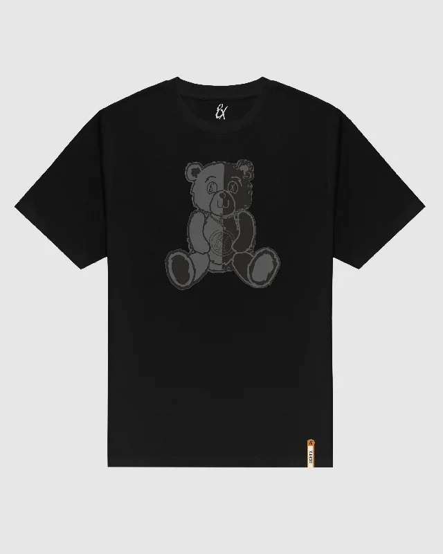 Mega Sale Big Bad Bear Oversized Graphic T-Shirt - Black