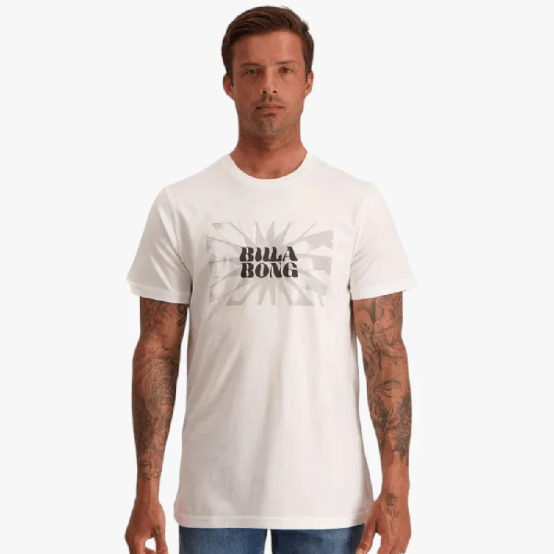 Limited Offer Billabong Mens Diecut Short Sleeve Tee White