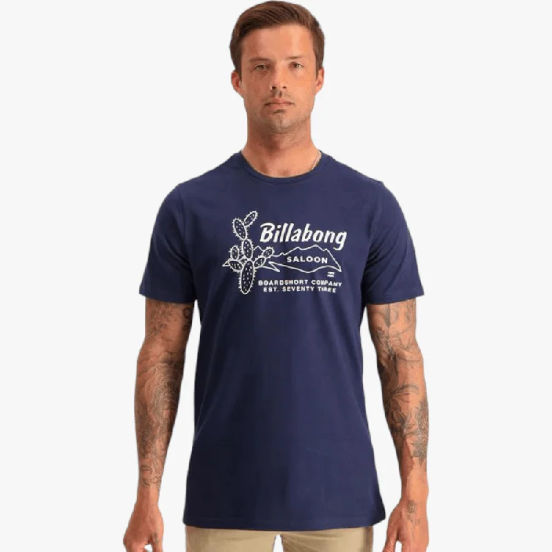Closeout Billabong Mens Lounge Short Sleeve Tee Navy
