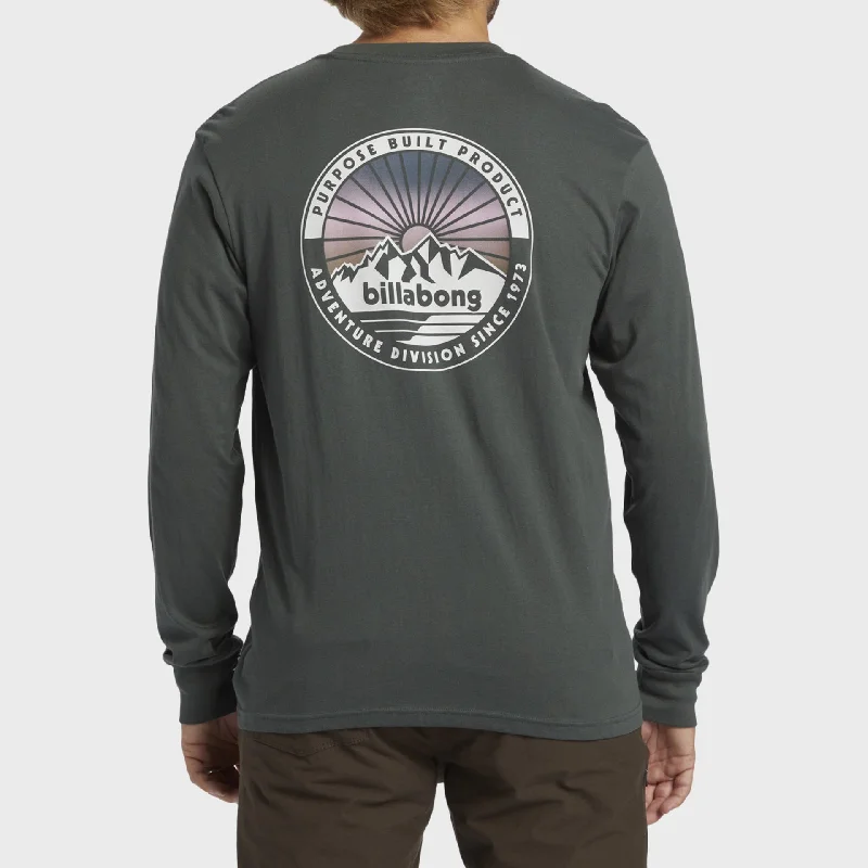 Final Sale Billabong Mens Rockies Long Sleeve T-Shirt - Slate Green