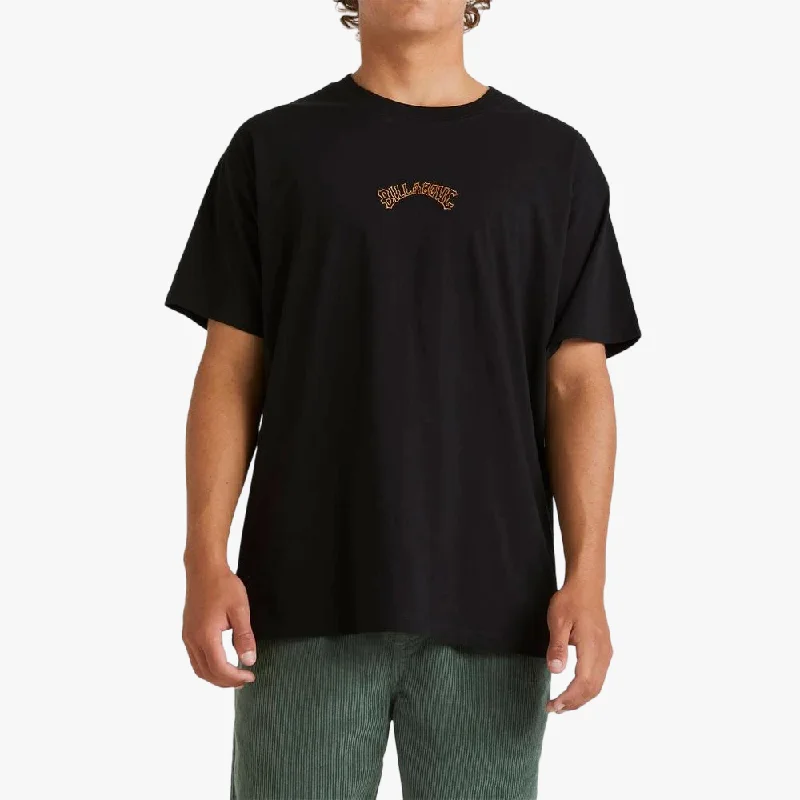 Price Blitz Billabong Mens Smitty Short Sleeve Tee Black Gold