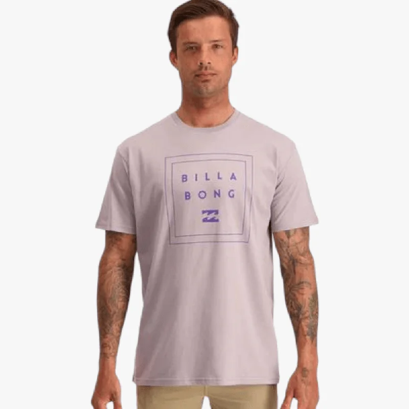 Hurry Up Billabong Mens Stacked Tide Short Sleeve Tee Purple Haze